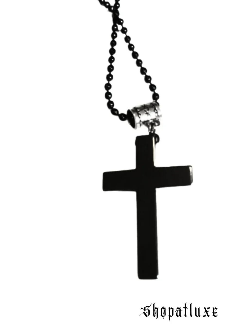 Hematite And Sterling Silver Crucifix